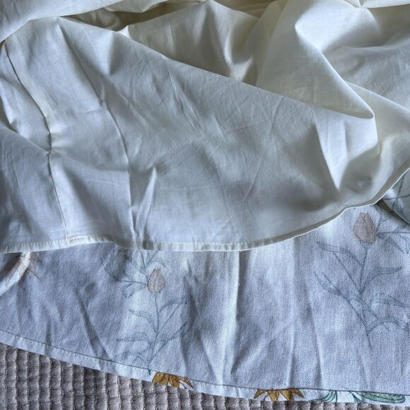 Joie‎ Skirt Womens XL White Yellow Floral Linen Rayon Lined Elastic Waist Long - Picture 7 of 9